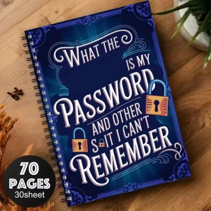 Username and Password Journal for Seniors, Grandparents, and Youth Personal Information.