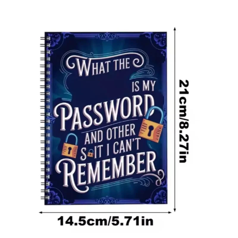 Username and Password Journal for Seniors, Grandparents, and Youth Personal Information.