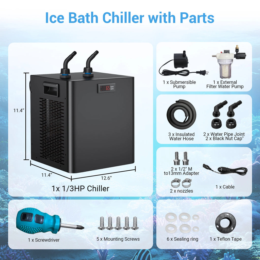 Cold Plunge Water Chiller for Ice Bath Tubs