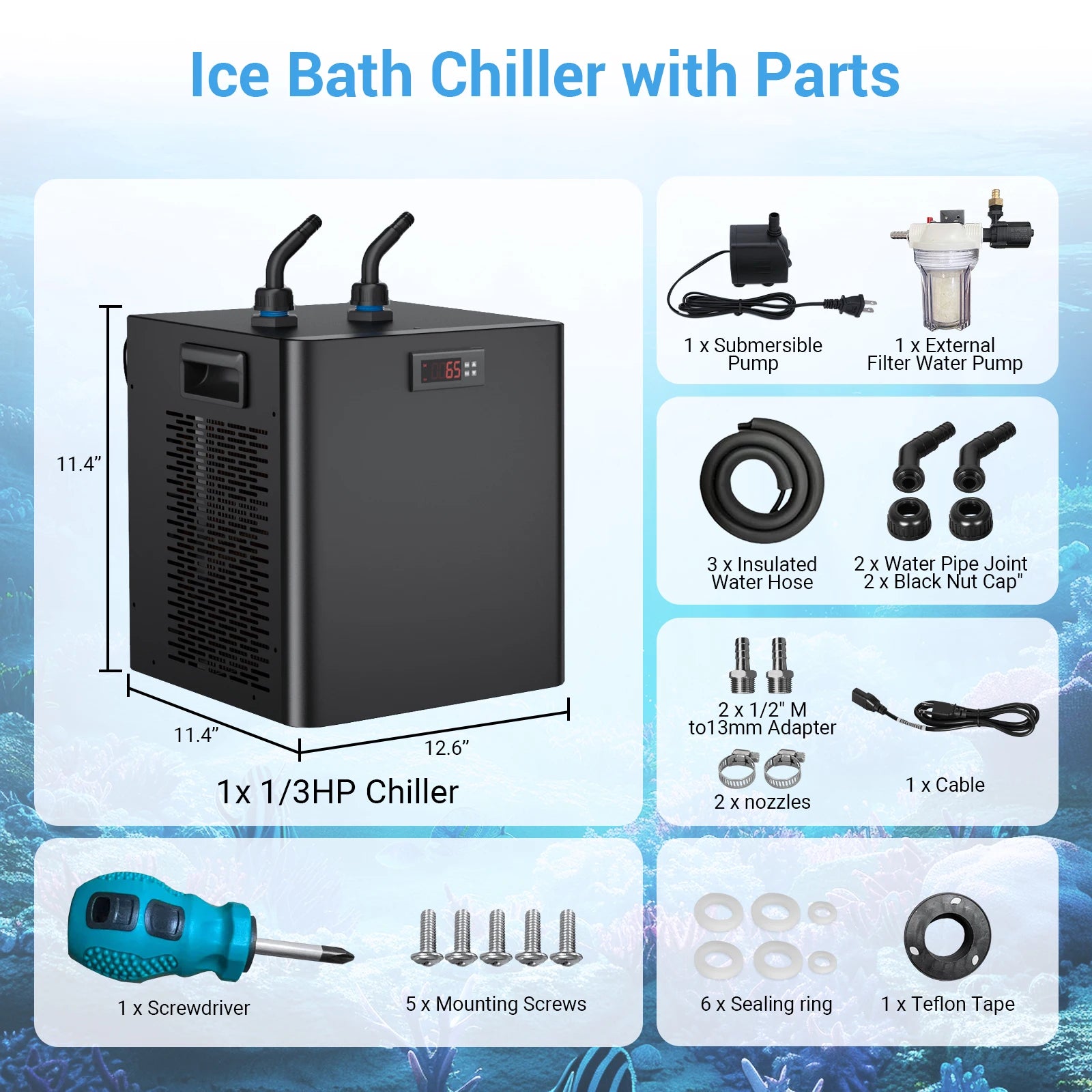 Cold Plunge Water Chiller for Ice Bath Tubs