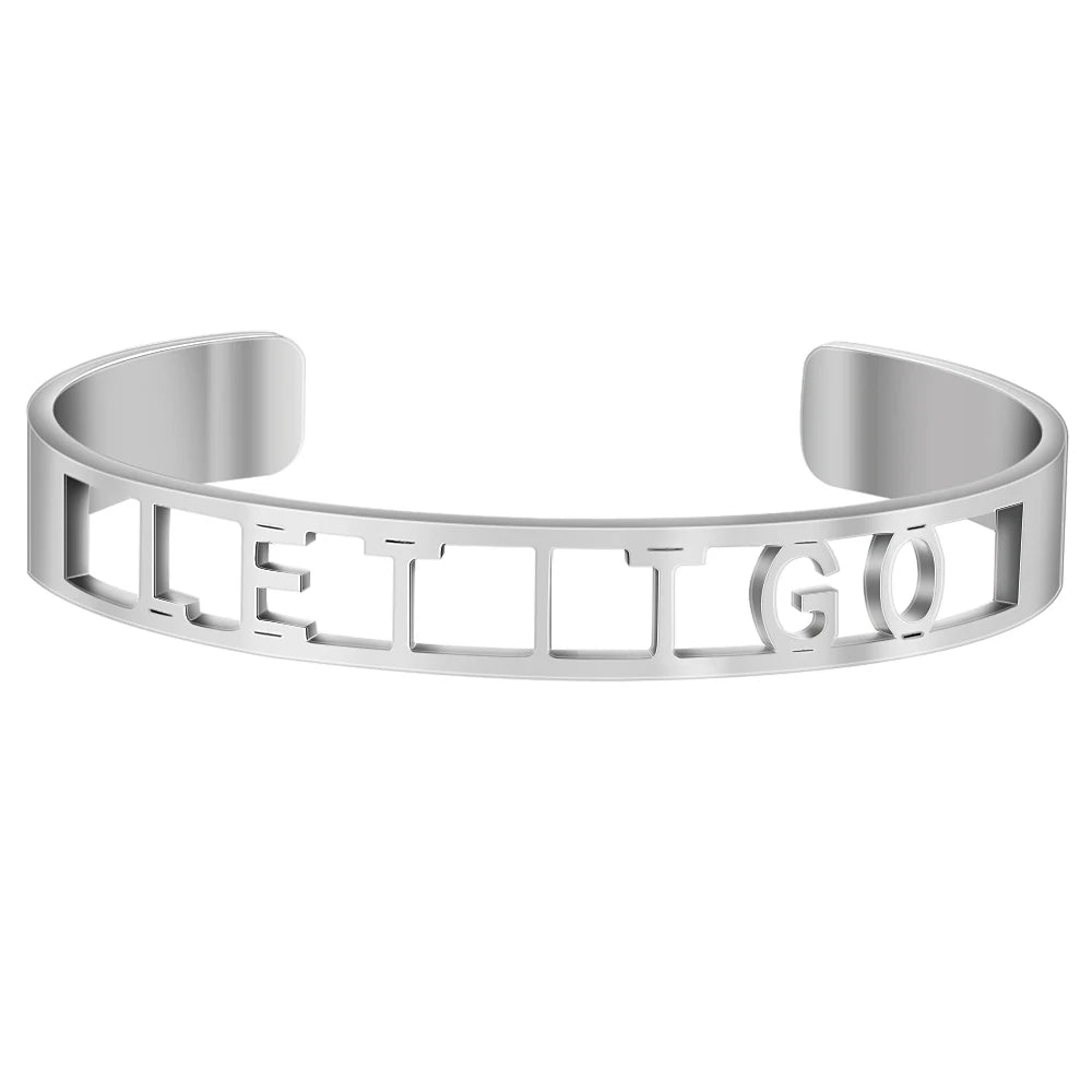 Stainless Steel Inspirational Cuff Bracelet