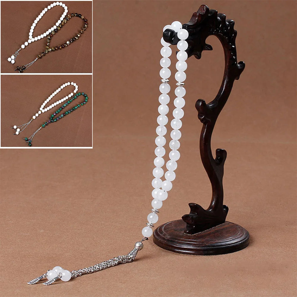 33-Bead Natural Stone Prayer Rosary Bracelet