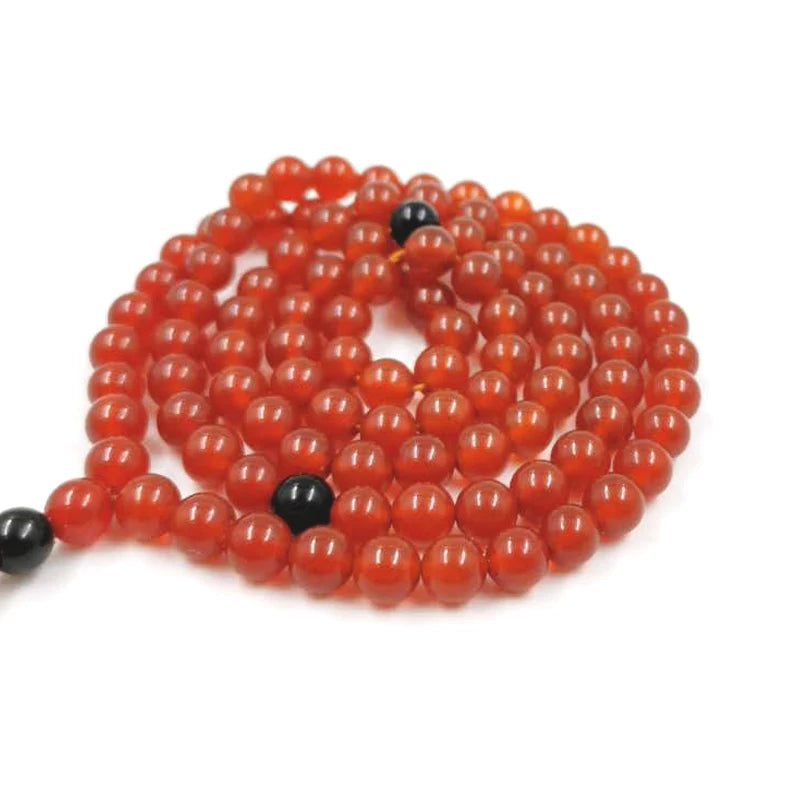 Red Agate-Style Prayer Beads