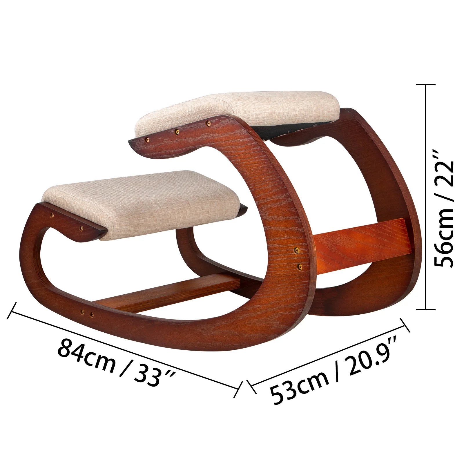 Ergonomic Kneeling Chair with Cushioned Seat