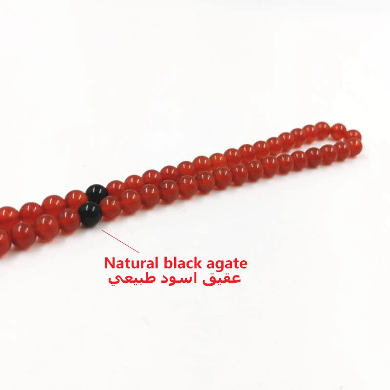 Red Agate-Style Prayer Beads