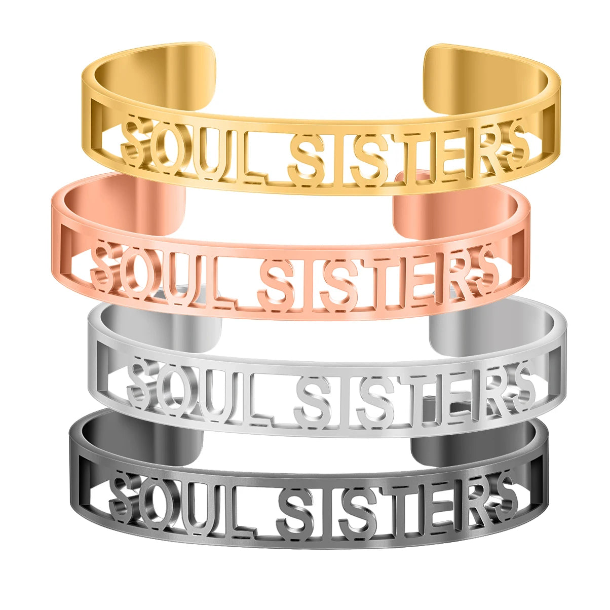 Stainless Steel Inspirational Cuff Bracelet