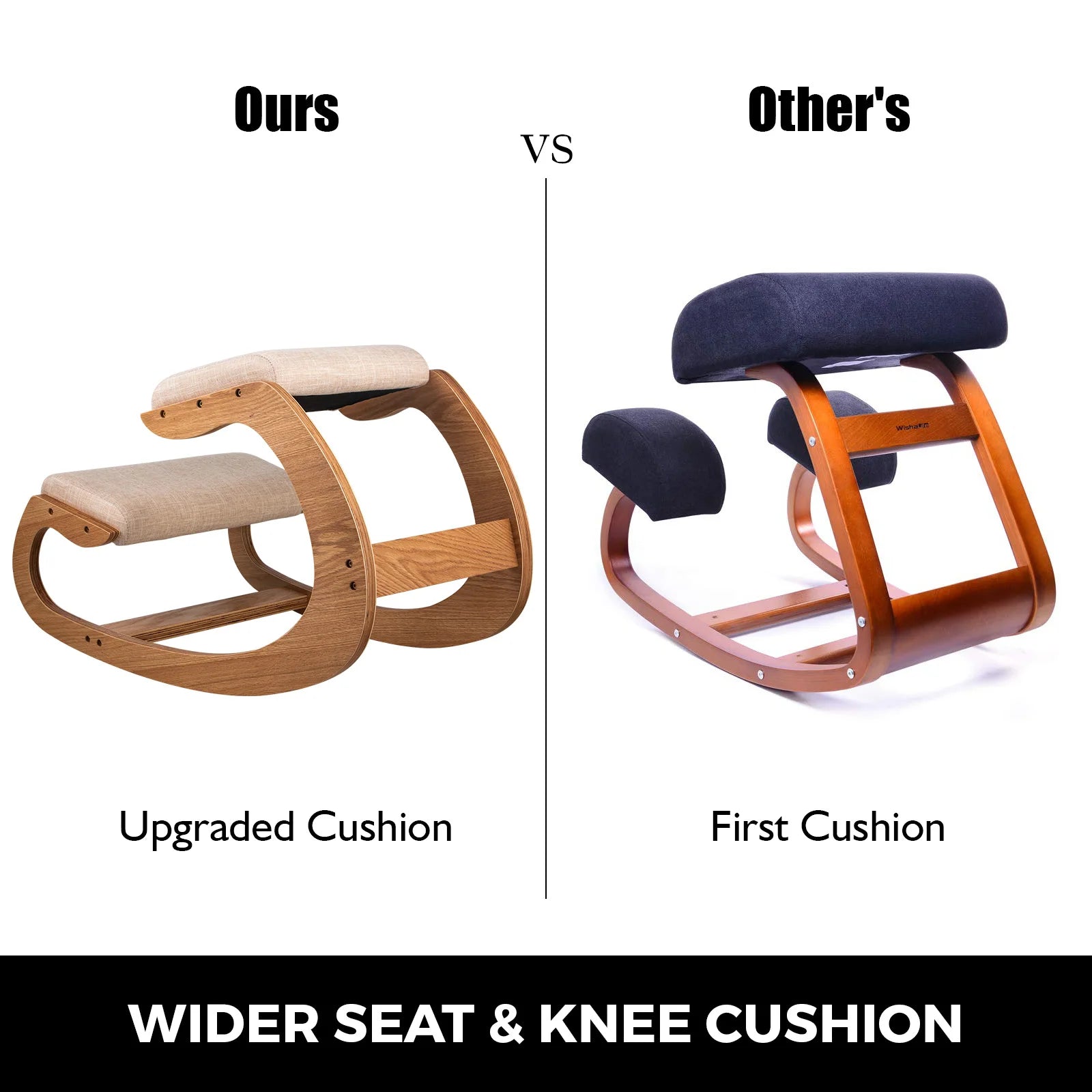 Ergonomic Kneeling Chair with Cushioned Seat