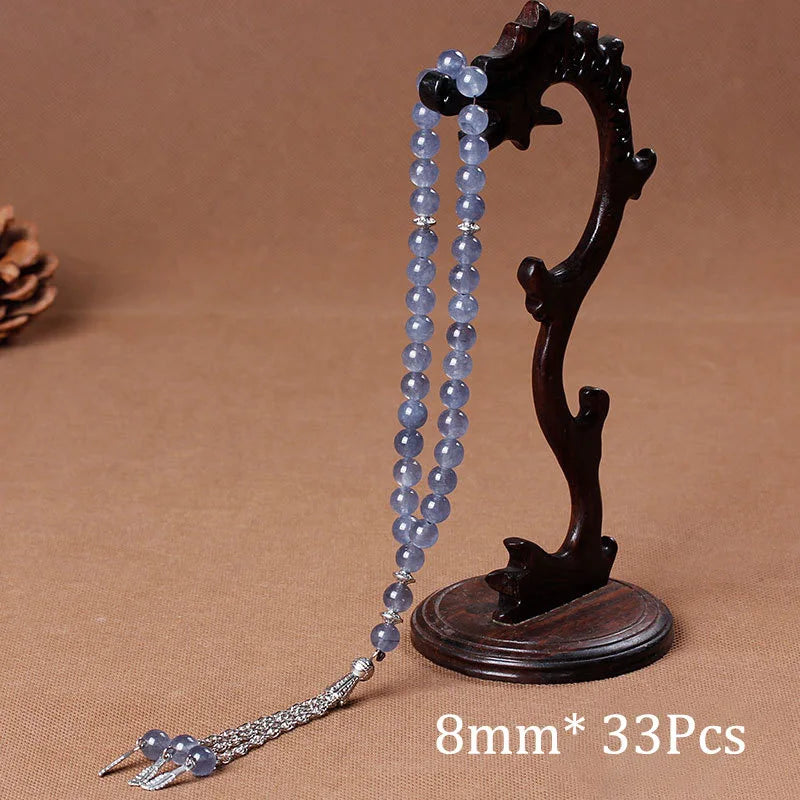 33-Bead Natural Stone Prayer Rosary Bracelet