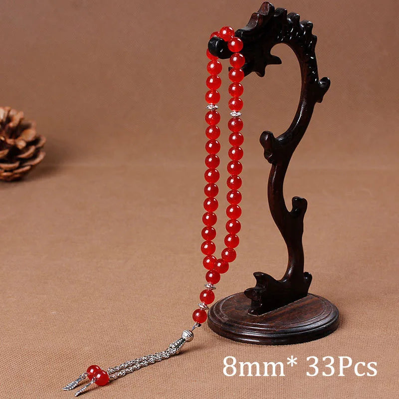 33-Bead Natural Stone Prayer Rosary Bracelet