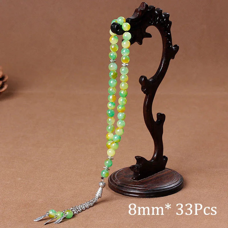 33-Bead Natural Stone Prayer Rosary Bracelet
