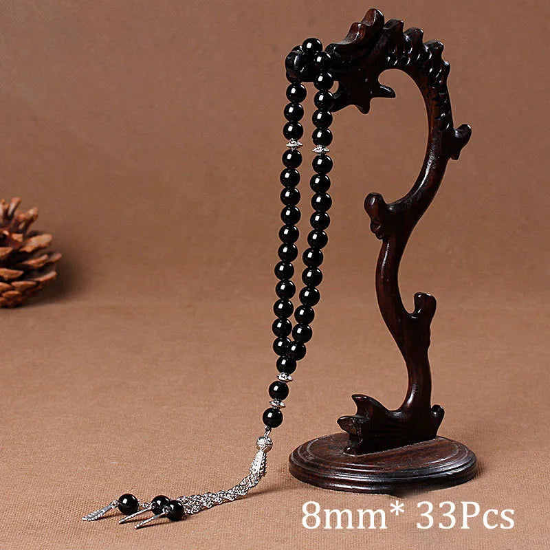 33-Bead Natural Stone Prayer Rosary Bracelet