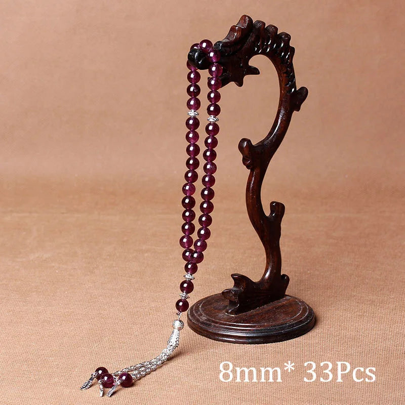 33-Bead Natural Stone Prayer Rosary Bracelet