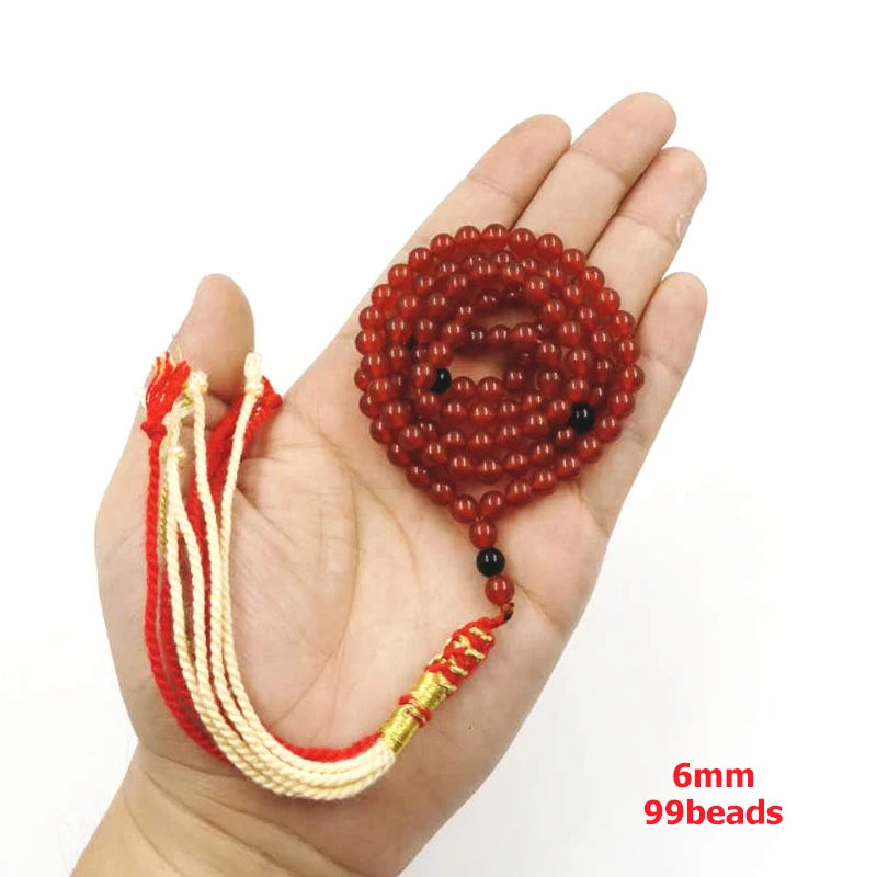Red Agate-Style Prayer Beads