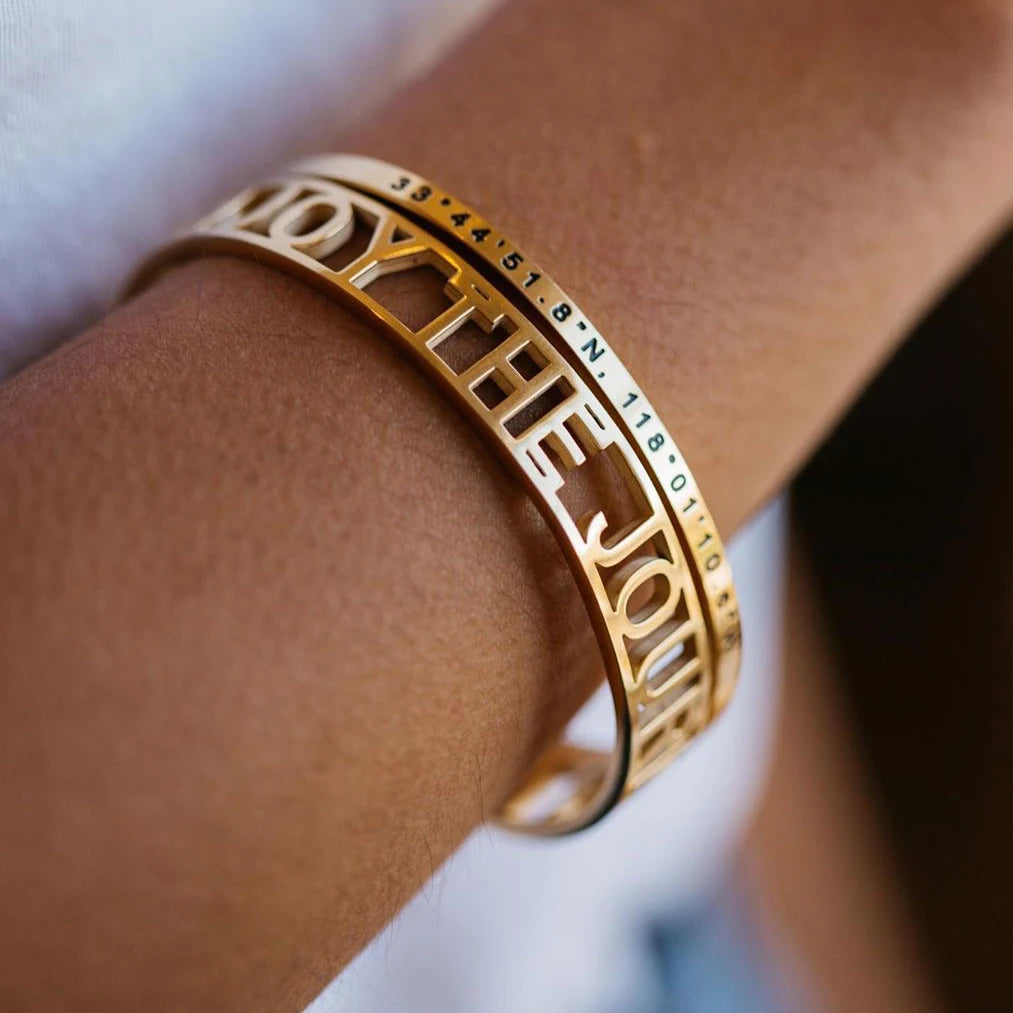 Stainless Steel Inspirational Cuff Bracelet