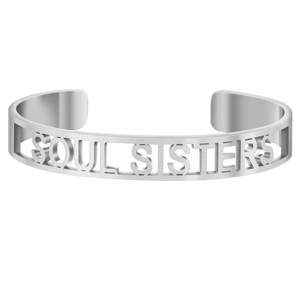 Stainless Steel Inspirational Cuff Bracelet