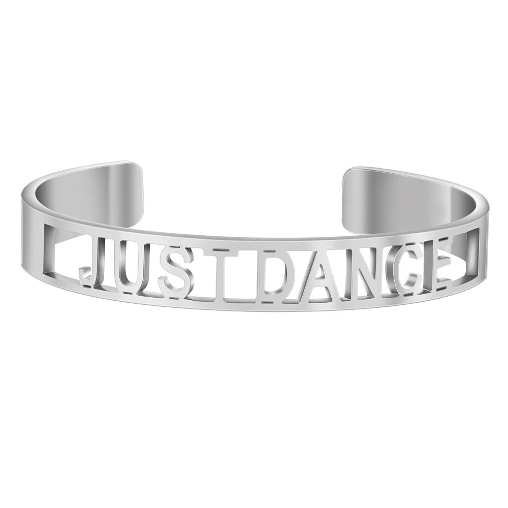 Stainless Steel Inspirational Cuff Bracelet