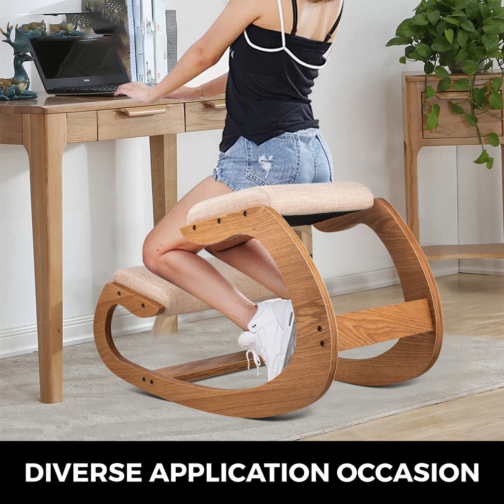 Ergonomic Kneeling Chair with Cushioned Seat