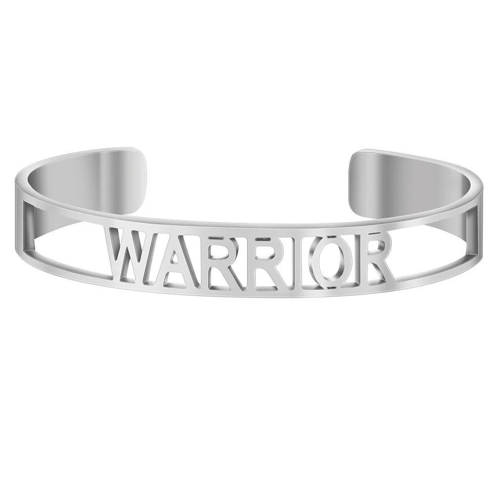 Stainless Steel Inspirational Cuff Bracelet
