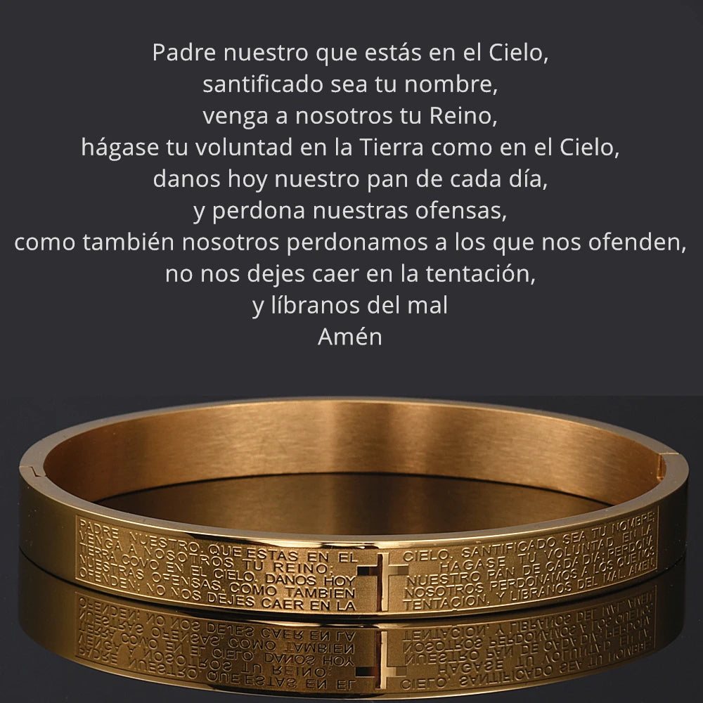 Stainless Steel Cross Cuff Bracelet