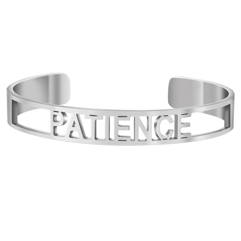 Stainless Steel Inspirational Cuff Bracelet