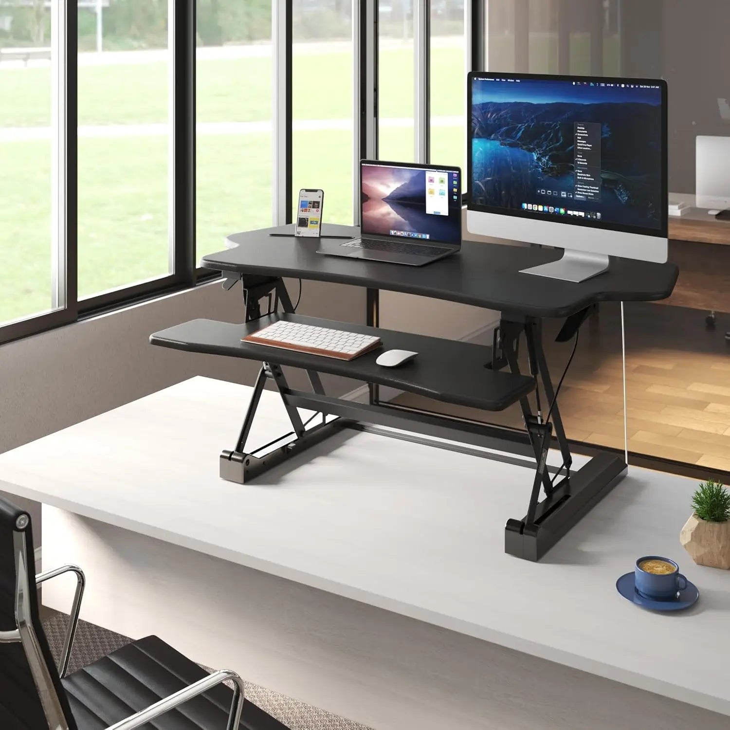 48-Inch Wide Sit-Stand Desk Riser