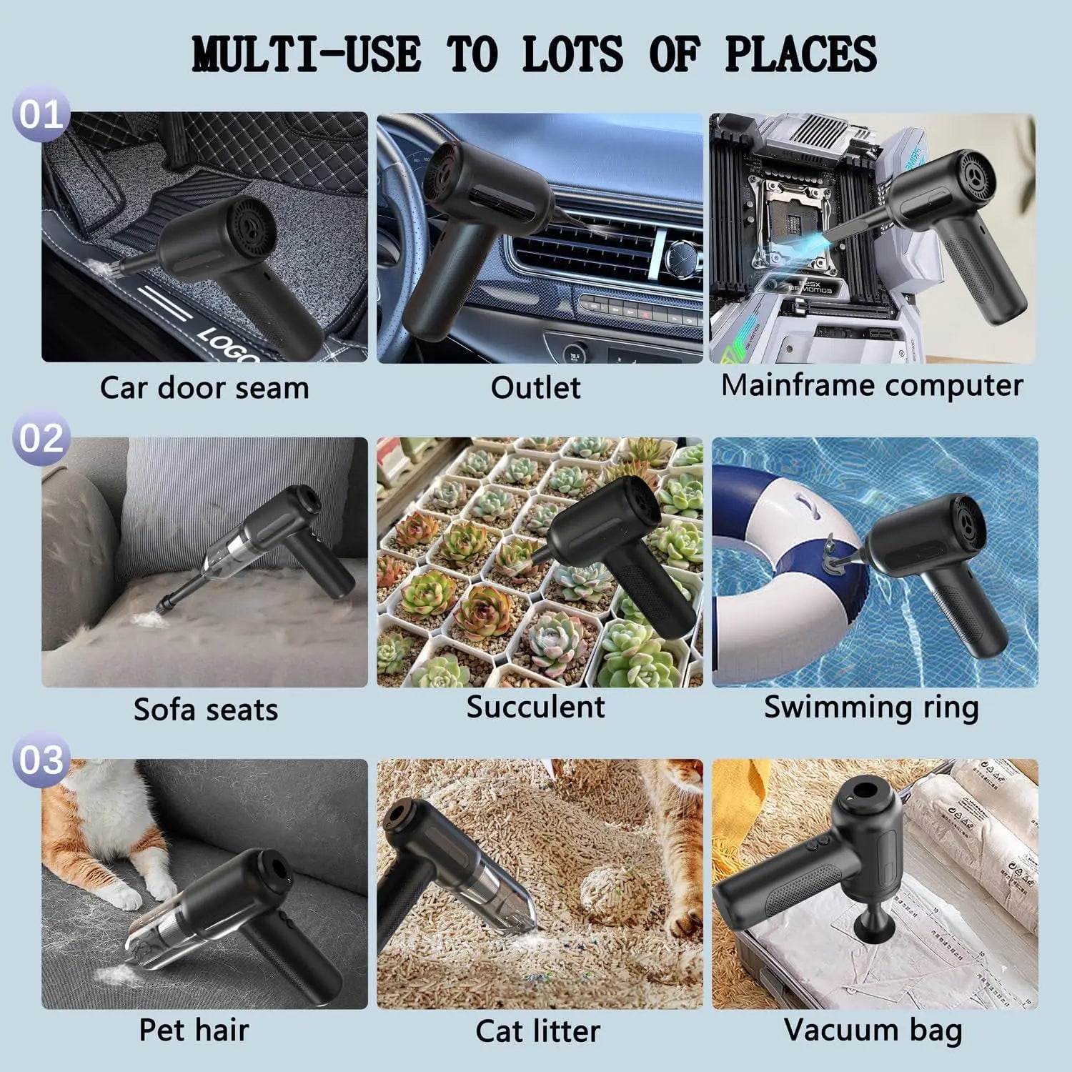 Mini Cordless Air Duster and Vacuum