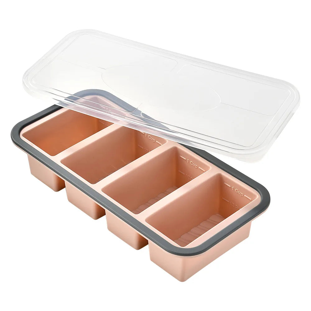 Large Silicone Freezer Tray with Lid