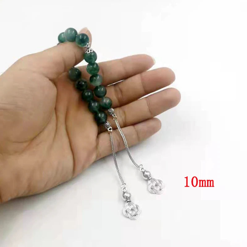 Green Beaded Tasbih Bracelet