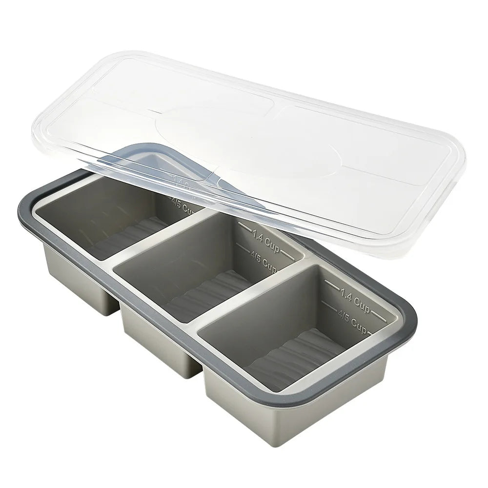 Large Silicone Freezer Tray with Lid