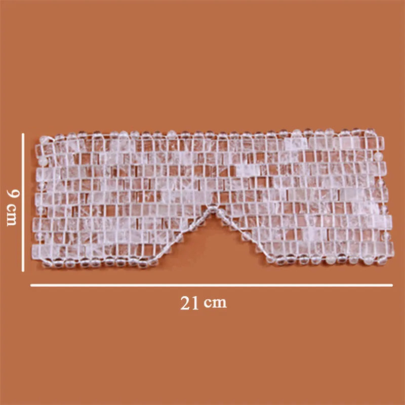 Natural Amethyst Quartz Cooling Heating Eye Migraine Headache Relief Reusable Sleep Mask SPA Therapy Relax Gift for Women Men