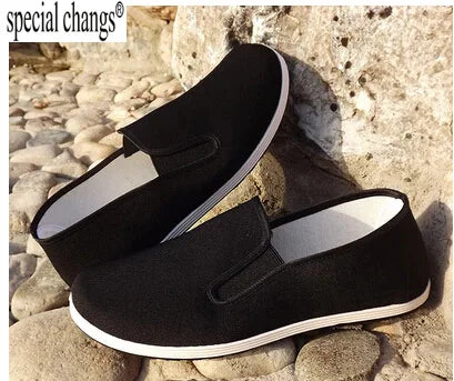 Black Cotton Kung Fu Slippers
