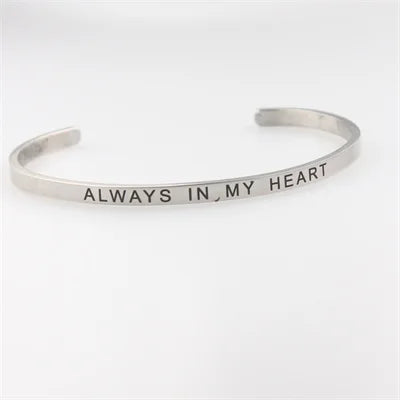 2022 New 4MM Stainless Steel Inspirational Maori Love Mantra Bracelet for Women - Best Gift