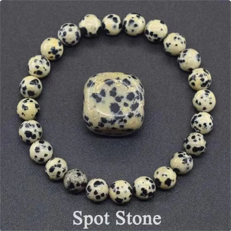 8 mm Natural Stone Beaded Bracelet