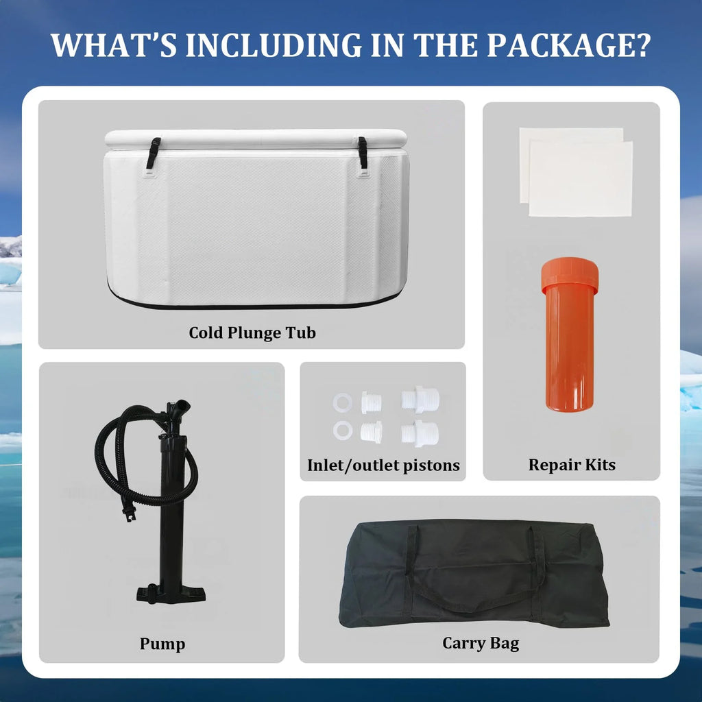 XL Inflatable Cold Plunge Tub with Cover
