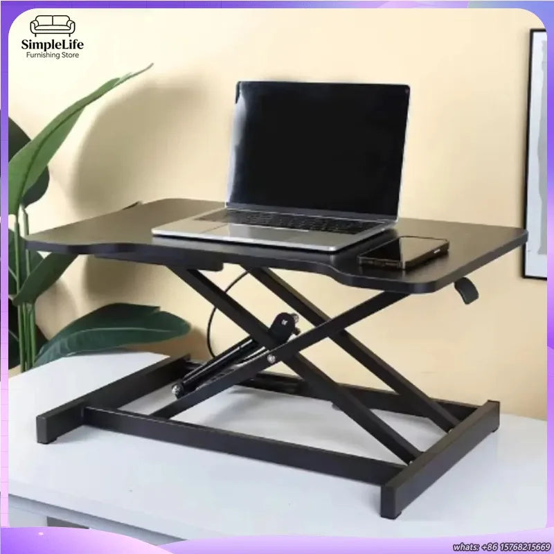 Compact Height-Adjustable Standing Desk Converter