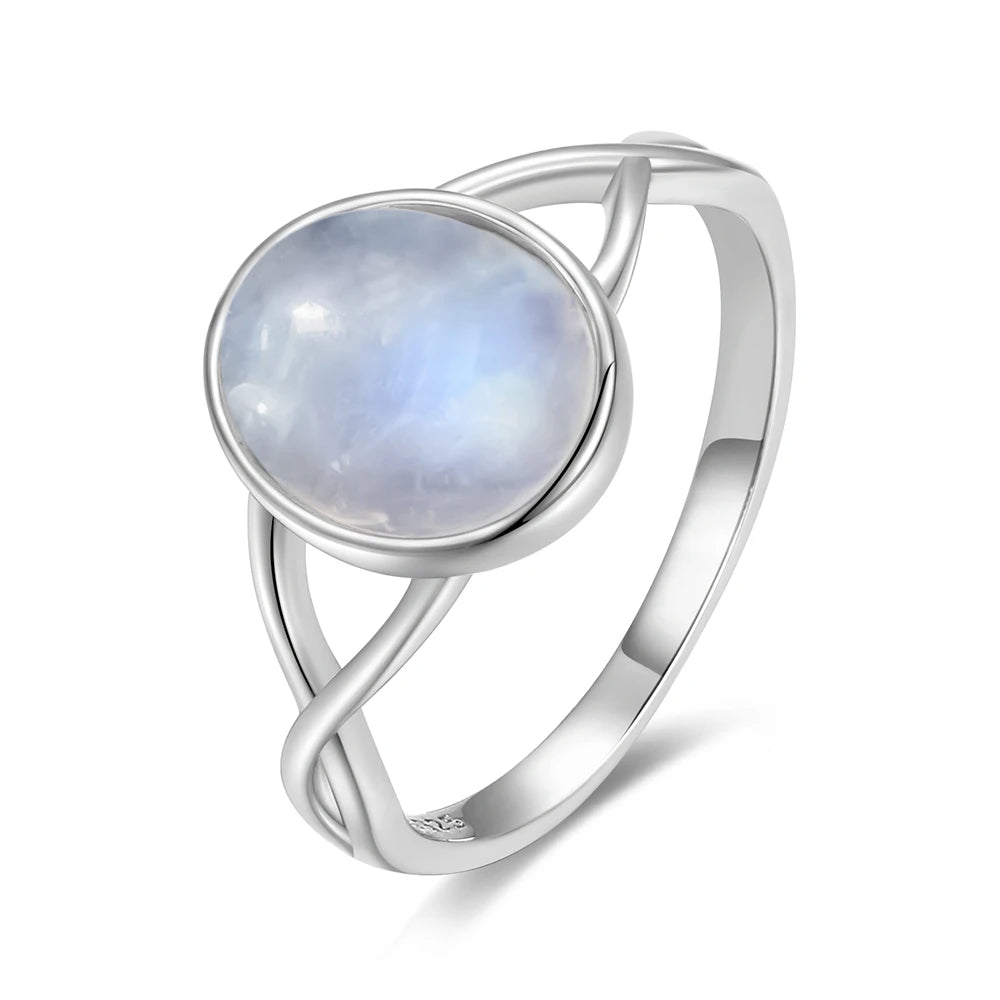 925 Sterling Silver Amethyst Oval Ring
