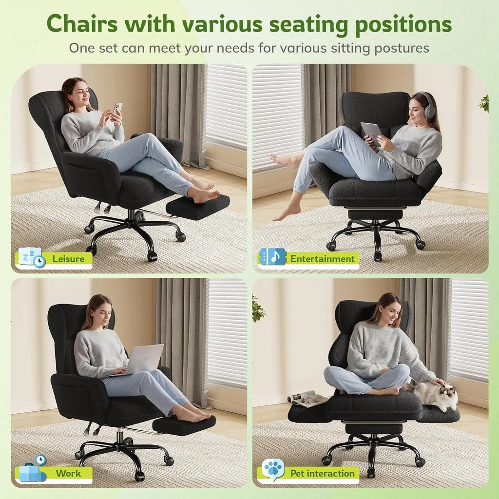 Big and Tall Ergonomic Office Chair with Footrest