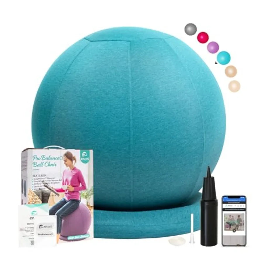 Yoga Ball Chair with Base and Slipcover