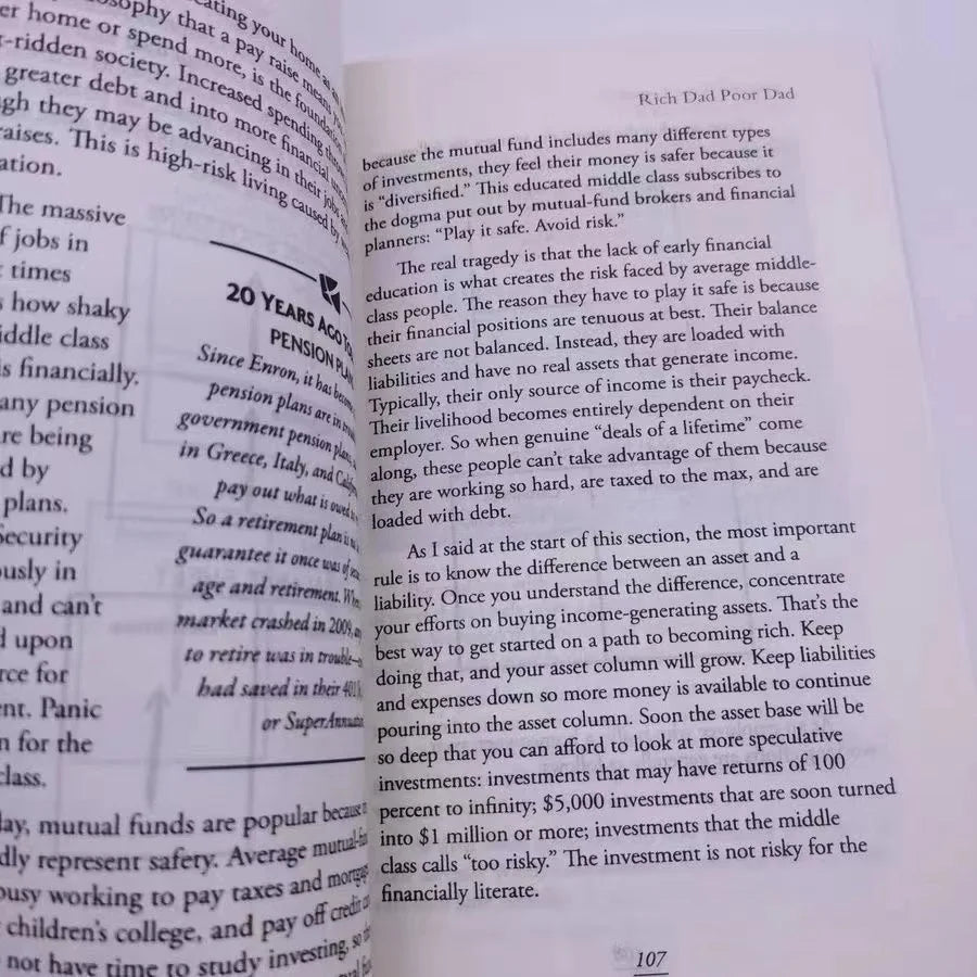 "Rich Dad Poor Dad: A children's guide to financial intelligence."Robert Kiyosaki
