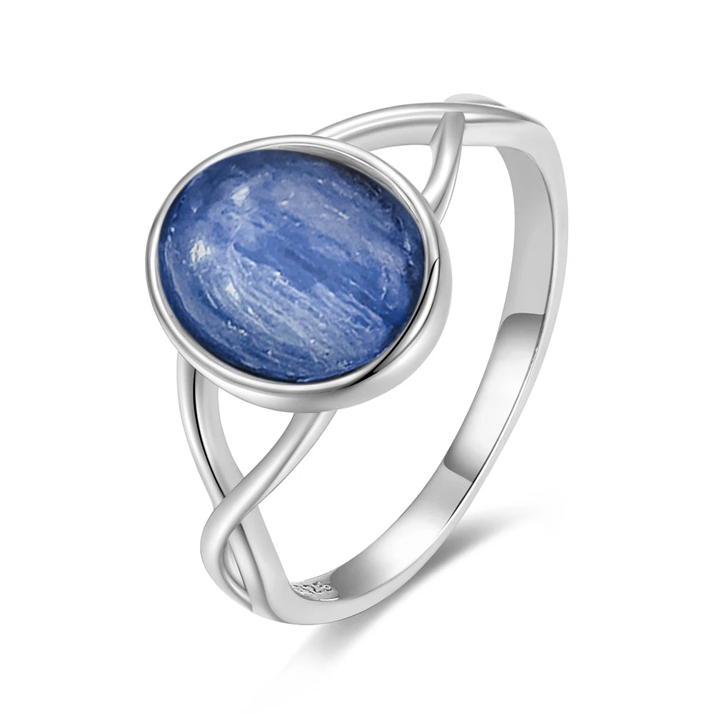 925 Sterling Silver Amethyst Oval Ring