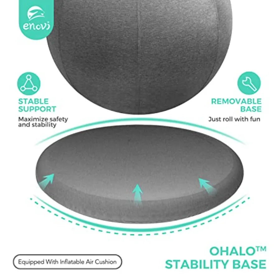 Yoga Ball Chair with Base and Slipcover