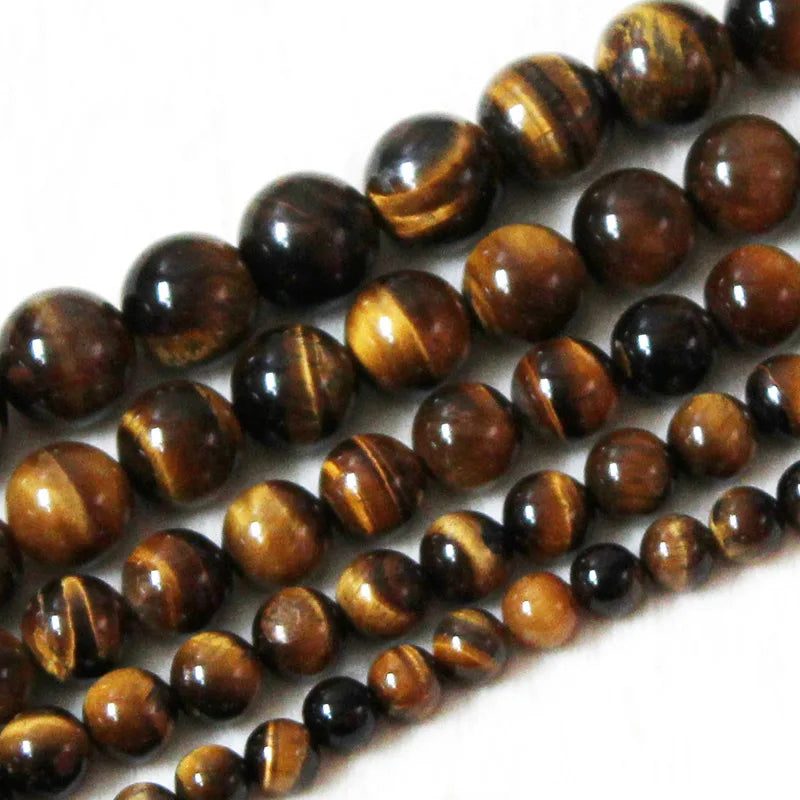 Natural Tiger Eye Round Stone Beads