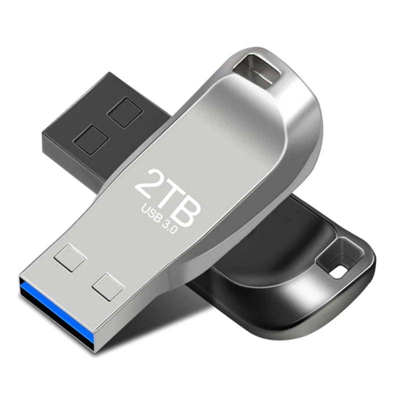 2TB Metal USB 3.0 Flash Drive with Type-C Adapter