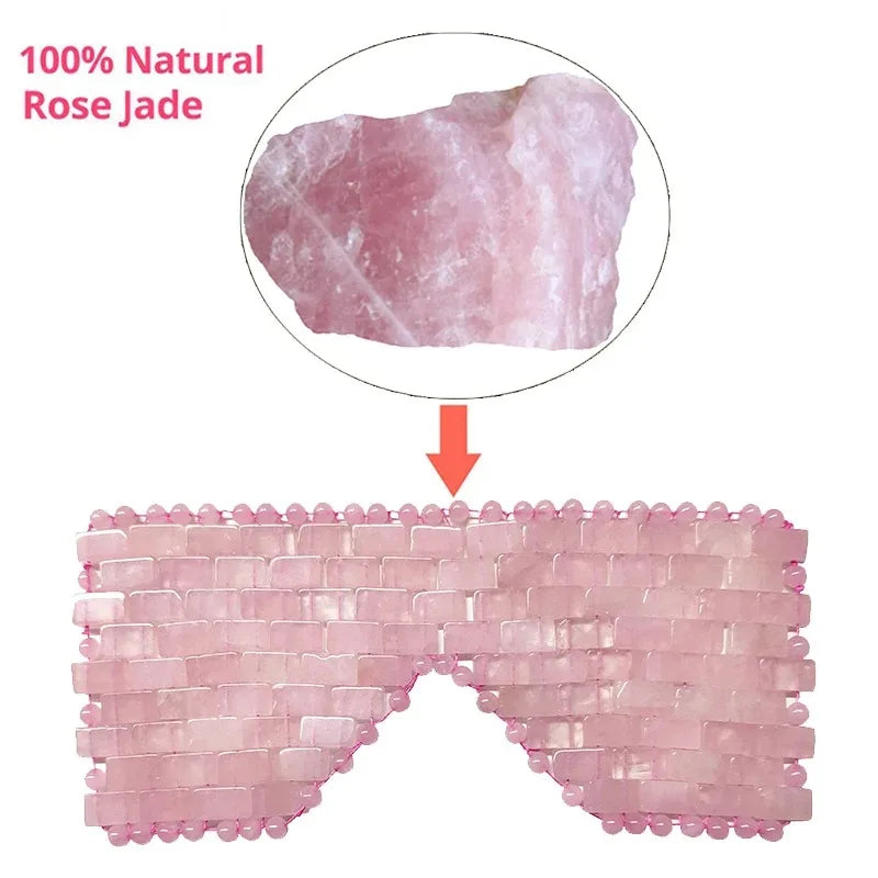Natural Amethyst Quartz Cooling Heating Eye Migraine Headache Relief Reusable Sleep Mask SPA Therapy Relax Gift for Women Men