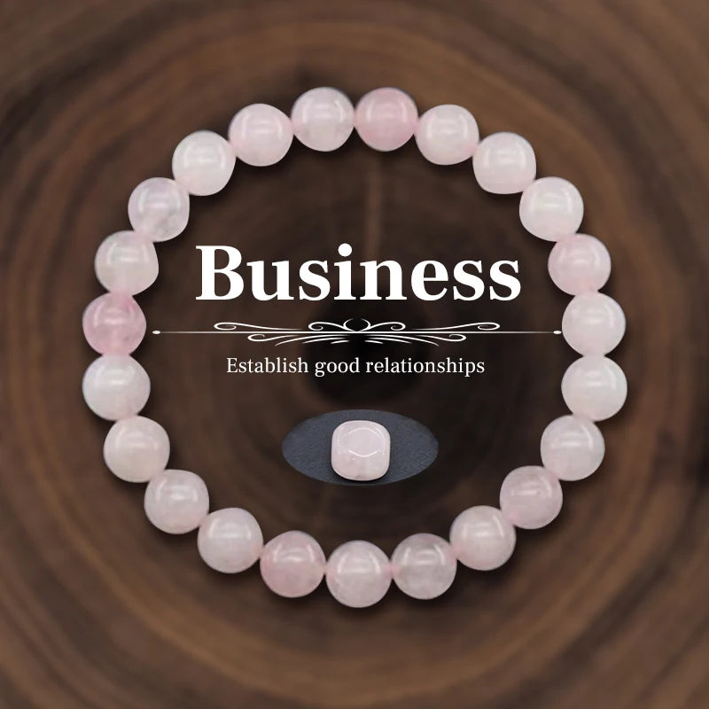 8 mm Natural Stone Beaded Bracelet