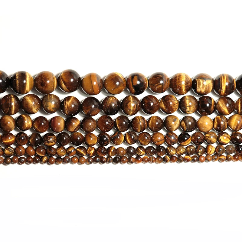 Natural Tiger Eye Round Stone Beads