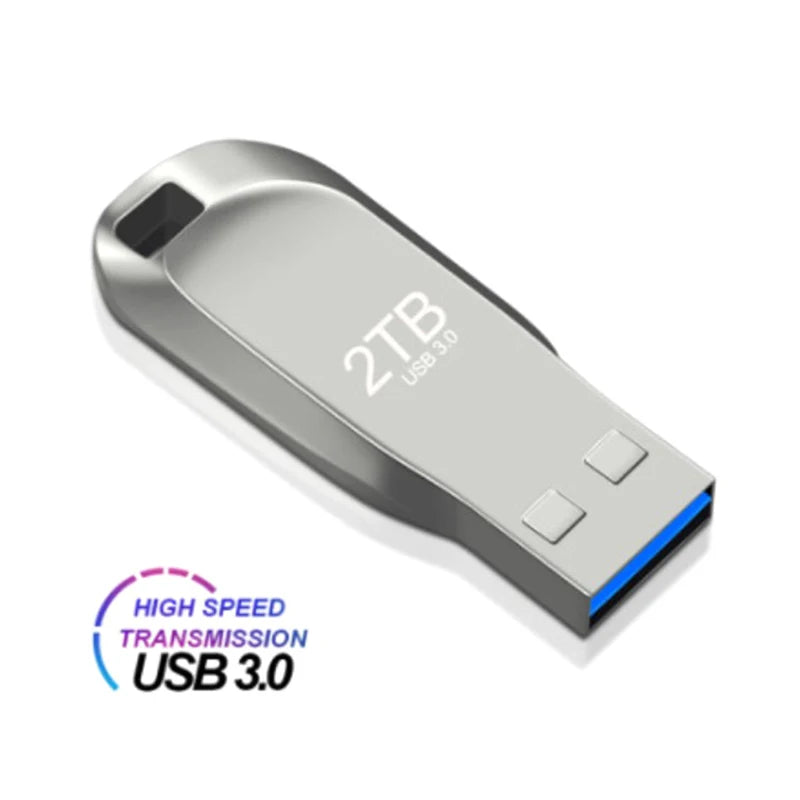 2TB Metal USB 3.0 Flash Drive with Type-C Adapter
