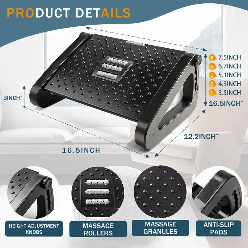Adjustable Under-Desk Foot Rest