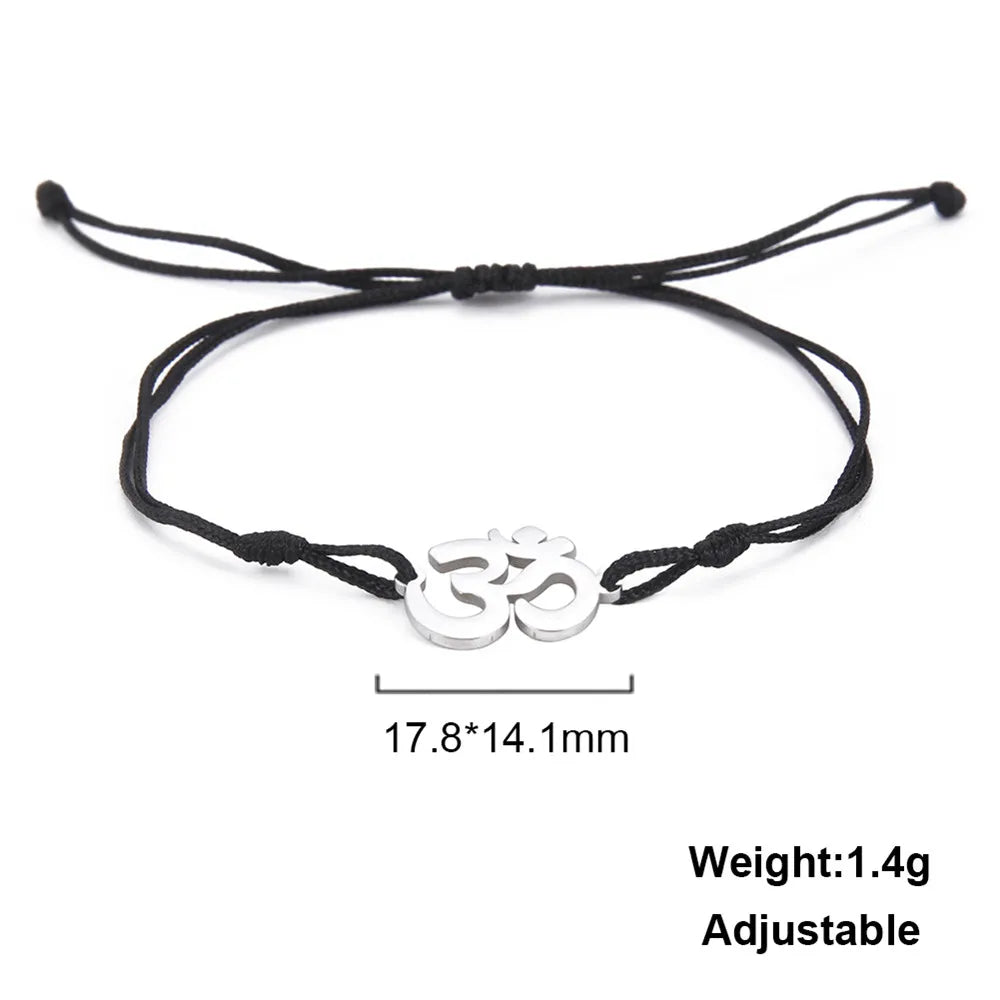 Stainless Steel OM Charm Bracelet