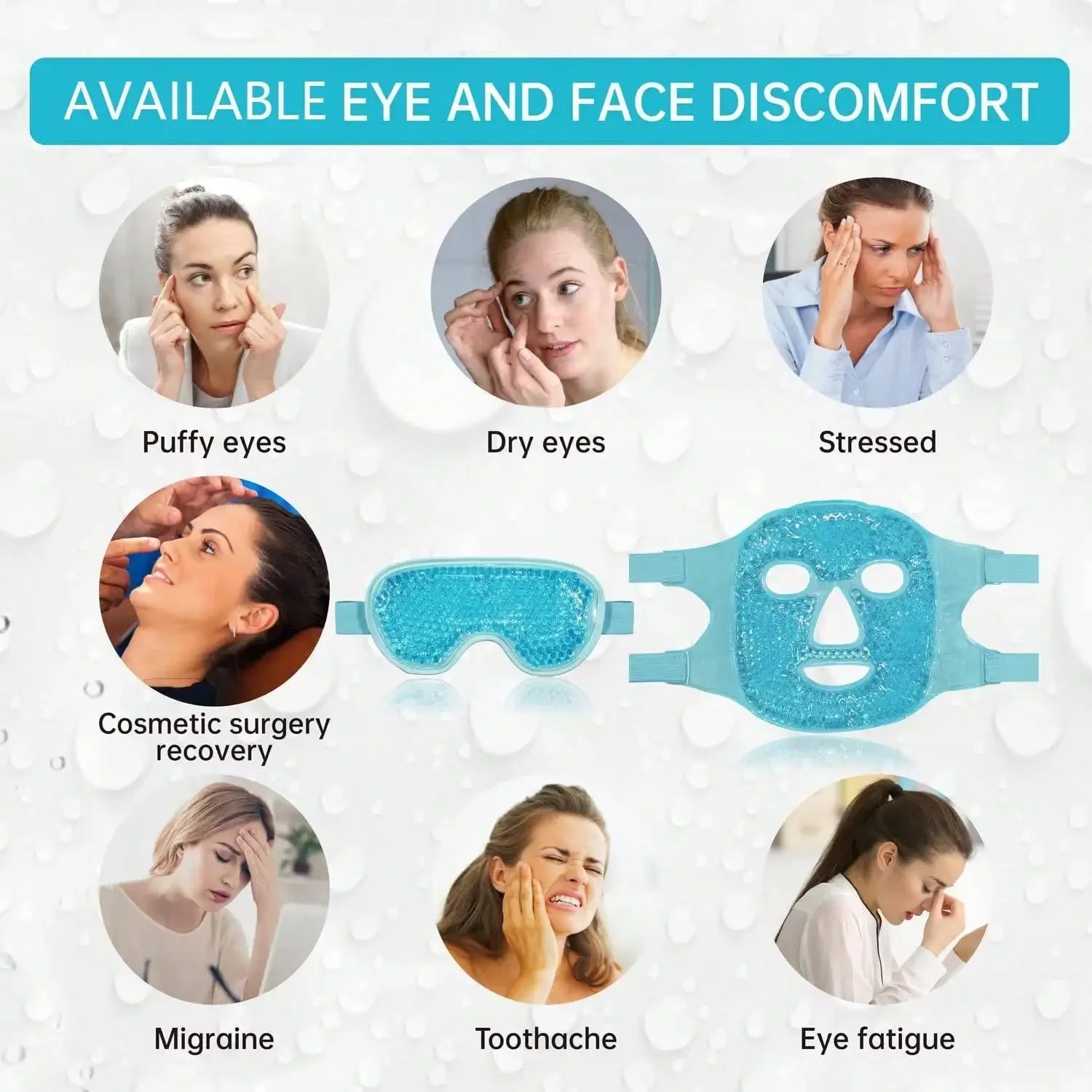Reusable Cooling Gel Face Mask